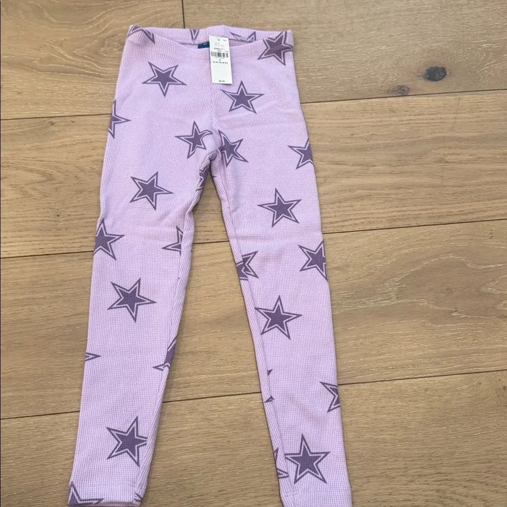 Purple Star Print Leggings